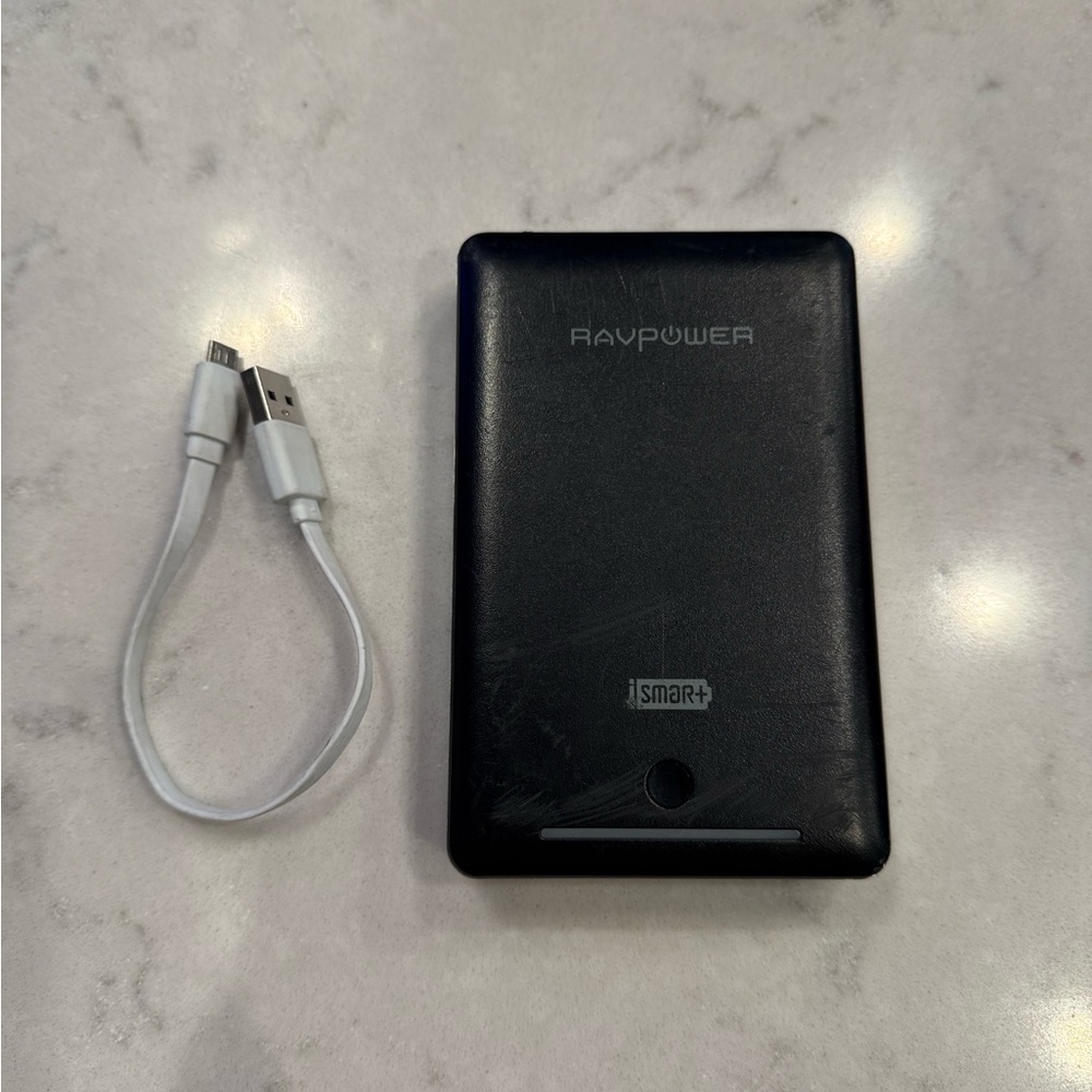 RAVPower Black Portable Charger with Cable